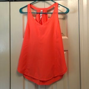 Neon salmon lululemon tank